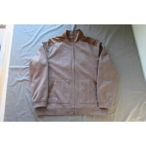 Vintage Irvine Park Brown Faux Suede Full Zip Jacket Men's Size Large